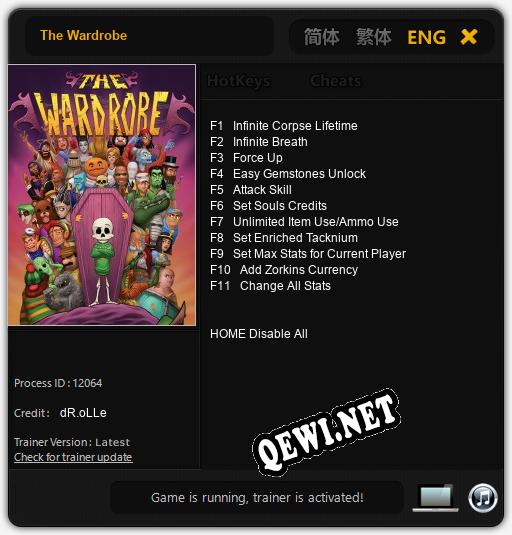 The Wardrobe: Трейнер +11 [v1.2]