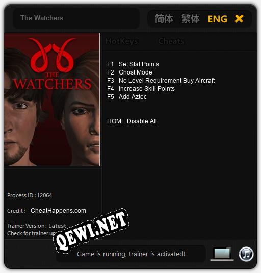 The Watchers: Читы, Трейнер +5 [CheatHappens.com]