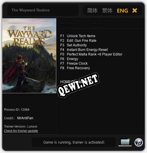 The Wayward Realms: ТРЕЙНЕР И ЧИТЫ (V1.0.41)