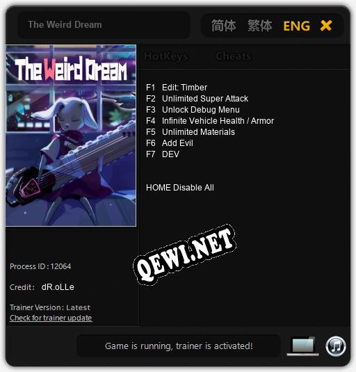 The Weird Dream: Трейнер +7 [v1.3]