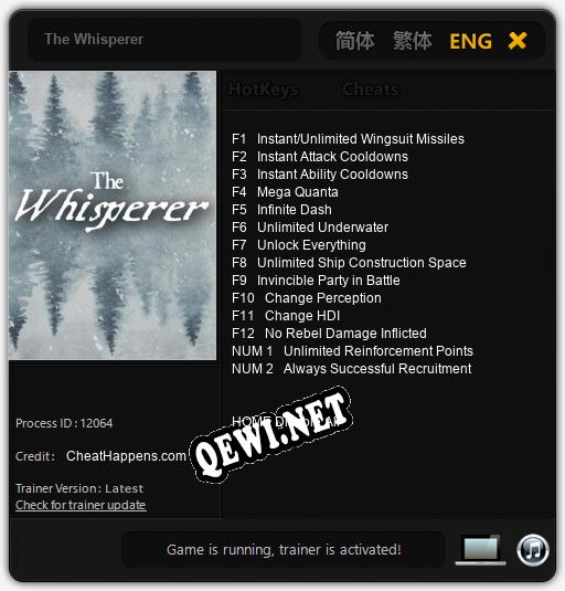The Whisperer: Трейнер +14 [v1.4]