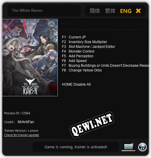 The White Raven: Читы, Трейнер +8 [MrAntiFan]