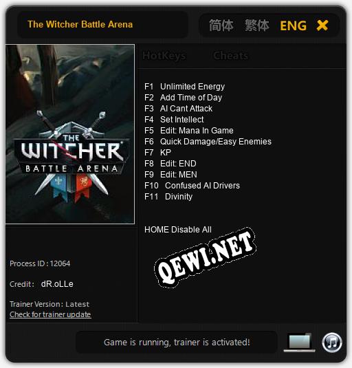The Witcher Battle Arena: Трейнер +11 [v1.1]