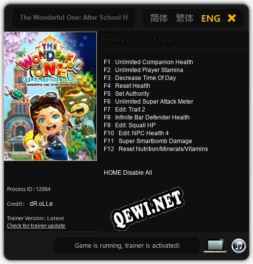 Трейнер для The Wonderful One: After School Hero [v1.0.9]