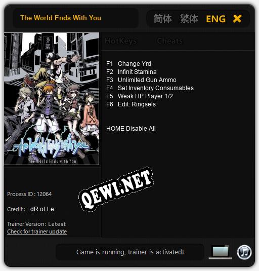 The World Ends With You: Читы, Трейнер +6 [dR.oLLe]