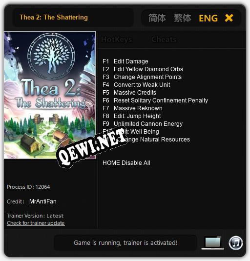 Трейнер для Thea 2: The Shattering [v1.0.2]