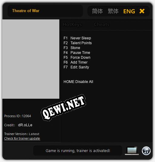 Theatre of War: Читы, Трейнер +7 [dR.oLLe]