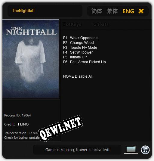 TheNightfall: Трейнер +6 [v1.5]