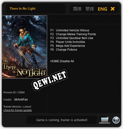 There Is No Light: Читы, Трейнер +6 [MrAntiFan]