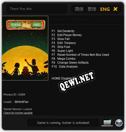 There You Are: Трейнер +10 [v1.4]