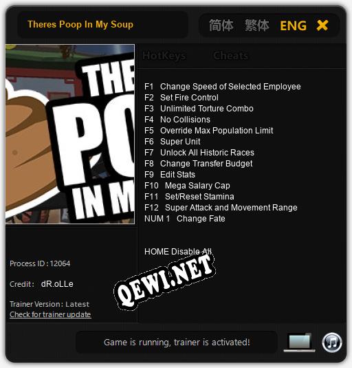 Theres Poop In My Soup: Трейнер +6 [v1.2]