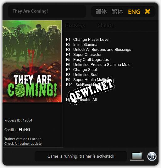 They Are Coming!: ТРЕЙНЕР И ЧИТЫ (V1.0.42)