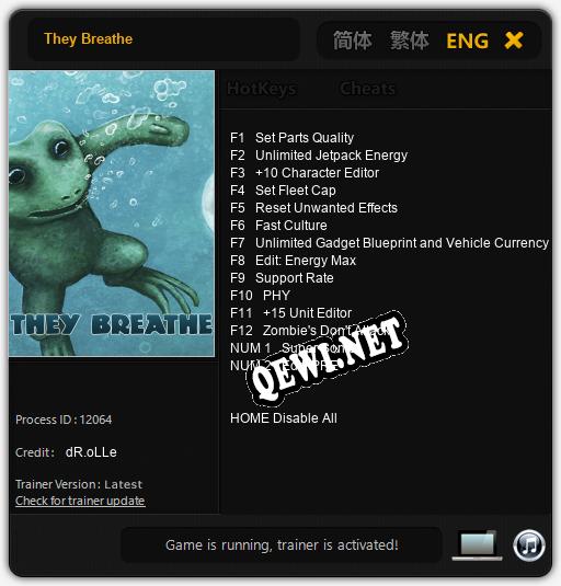 Трейнер для They Breathe [v1.0.3]