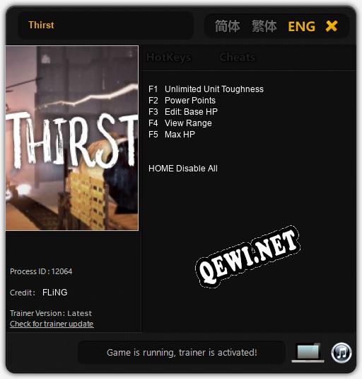 Thirst: Читы, Трейнер +5 [FLiNG]