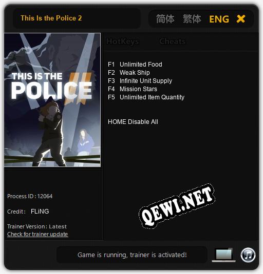 This Is the Police 2: Читы, Трейнер +5 [FLiNG]