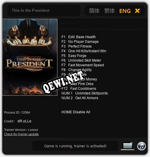 Трейнер для This Is the President [v1.0.3]