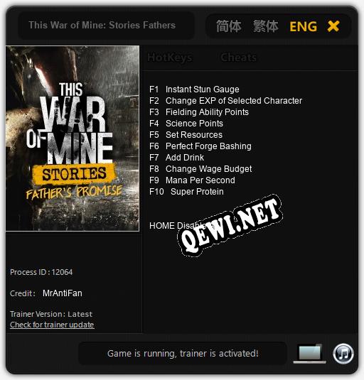 This War of Mine: Stories Fathers Promise: Читы, Трейнер +10 [MrAntiFan]