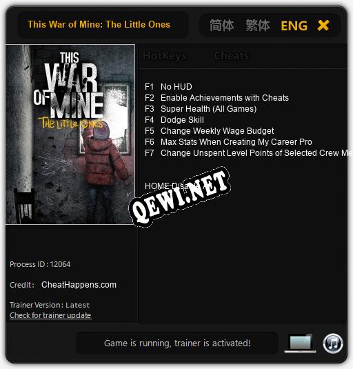 This War of Mine: The Little Ones: Трейнер +7 [v1.3]
