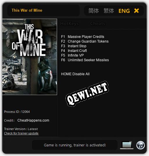 Трейнер для This War of Mine [v1.0.7]