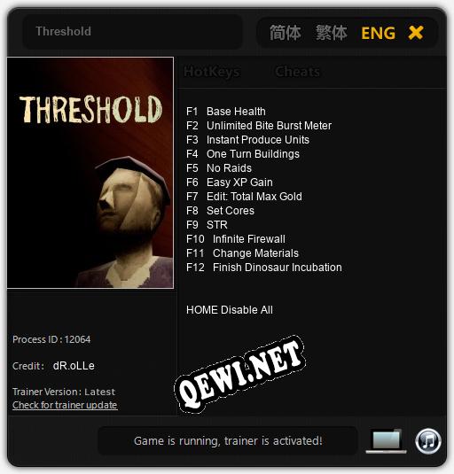 Threshold: Трейнер +12 [v1.2]