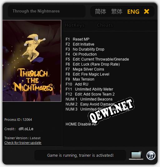 Through the Nightmares: Читы, Трейнер +15 [dR.oLLe]