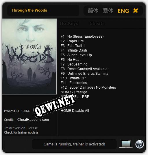 Through the Woods: ТРЕЙНЕР И ЧИТЫ (V1.0.12)