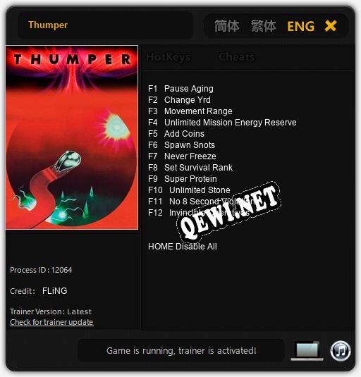Трейнер для Thumper [v1.0.8]