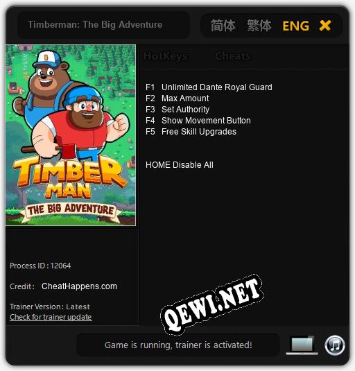 Timberman: The Big Adventure: Читы, Трейнер +5 [CheatHappens.com]