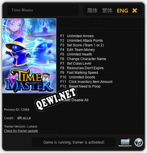 Time Master: Трейнер +12 [v1.1]