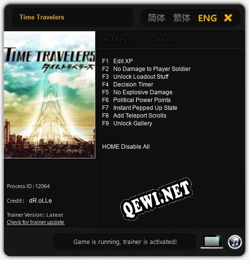 Time Travelers: Трейнер +9 [v1.6]