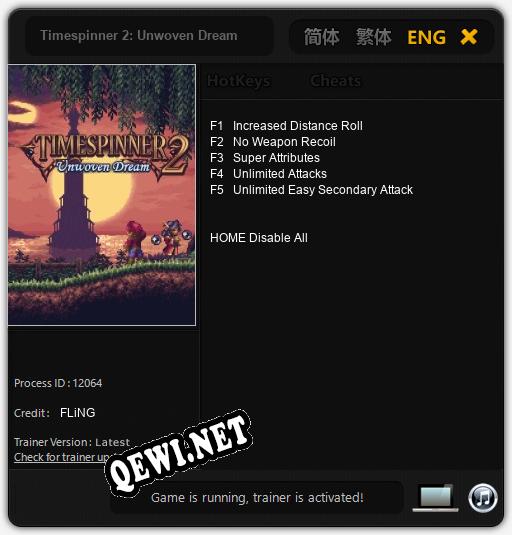 Timespinner 2: Unwoven Dream: Читы, Трейнер +5 [FLiNG]