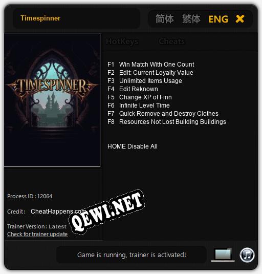 Timespinner: Трейнер +8 [v1.2]