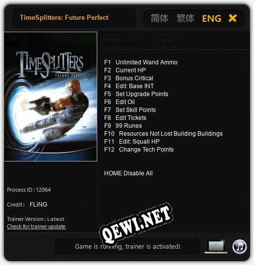 TimeSplitters: Future Perfect: Читы, Трейнер +10 [FLiNG]