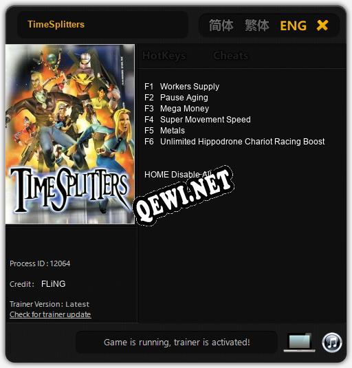 TimeSplitters: ТРЕЙНЕР И ЧИТЫ (V1.0.59)