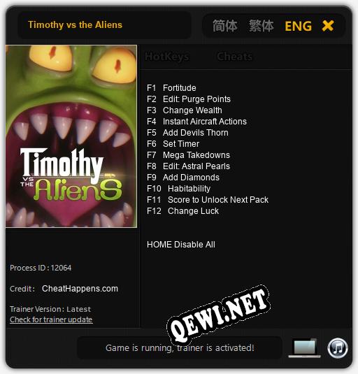 Timothy vs the Aliens: ТРЕЙНЕР И ЧИТЫ (V1.0.79)