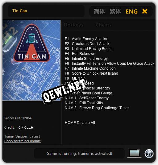 Tin Can: Трейнер +15 [v1.1]