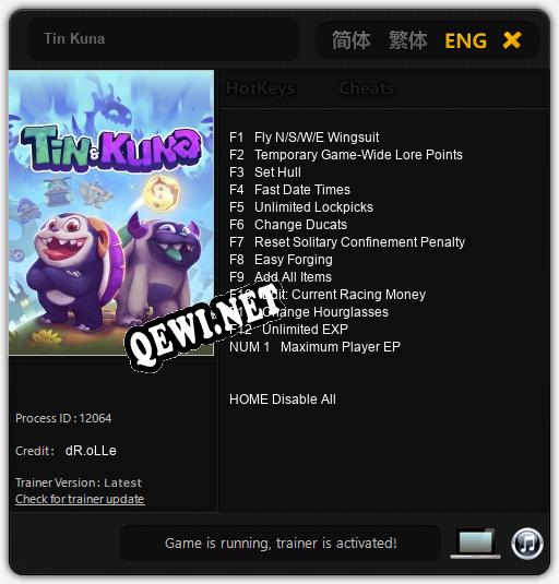 Tin Kuna: ТРЕЙНЕР И ЧИТЫ (V1.0.91)