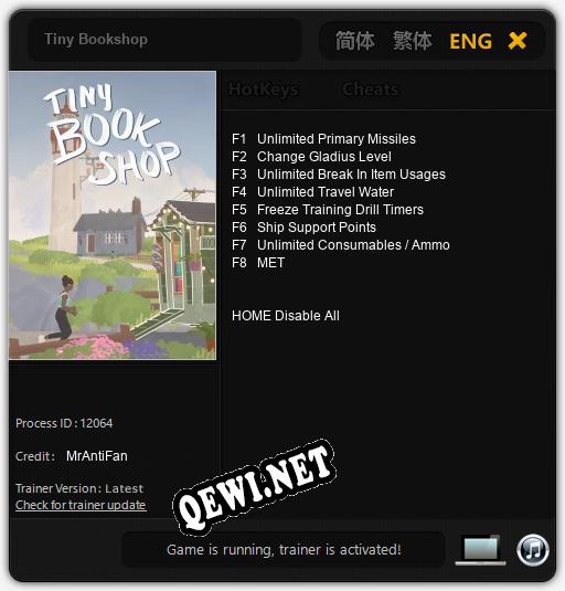 Tiny Bookshop: Трейнер +8 [v1.4]