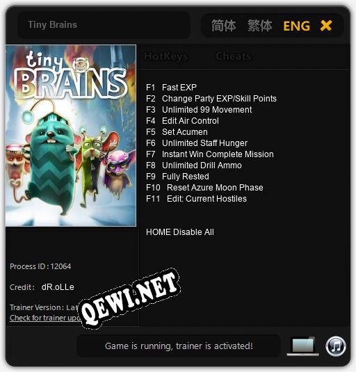 Трейнер для Tiny Brains [v1.0.3]