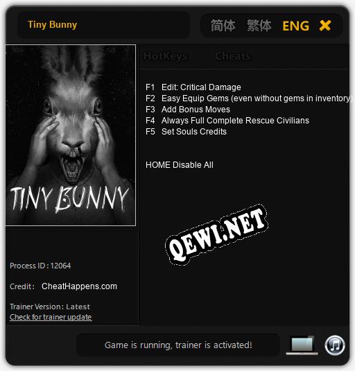 Tiny Bunny: Читы, Трейнер +5 [CheatHappens.com]