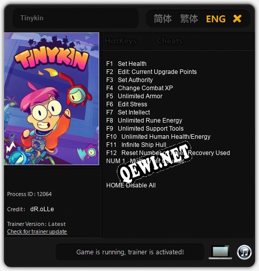 Трейнер для Tinykin [v1.0.7]