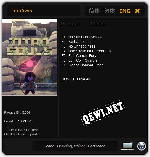 Titan Souls: ТРЕЙНЕР И ЧИТЫ (V1.0.33)