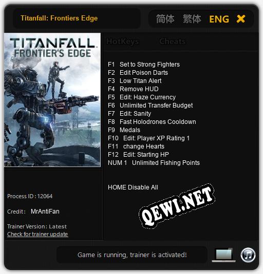 Titanfall: Frontiers Edge: ТРЕЙНЕР И ЧИТЫ (V1.0.36)