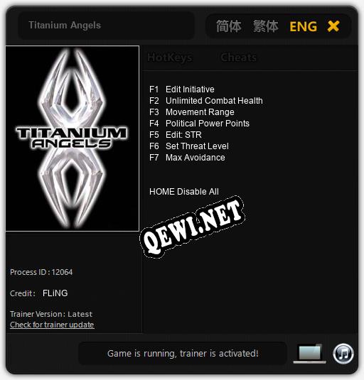 Трейнер для Titanium Angels [v1.0.9]