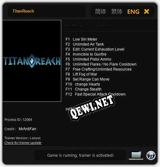 Трейнер для TitanReach [v1.0.4]