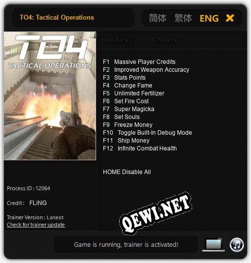 TO4: Tactical Operations: Трейнер +12 [v1.4]