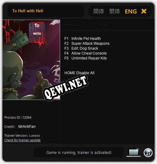To Hell with Hell: Трейнер +5 [v1.9]