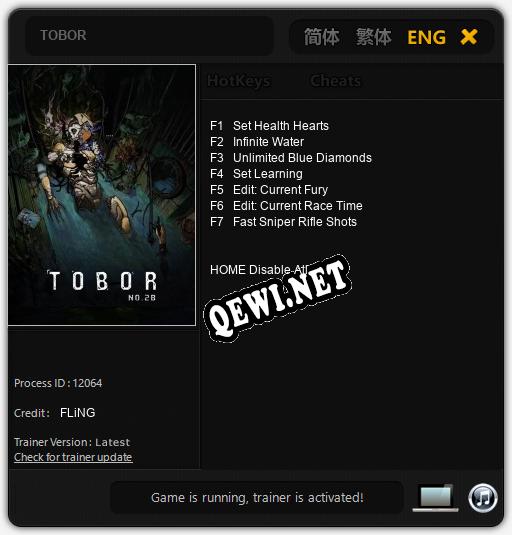 Трейнер для TOBOR [v1.0.9]
