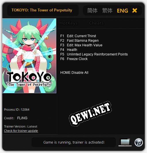TOKOYO: The Tower of Perpetuity: Читы, Трейнер +6 [FLiNG]