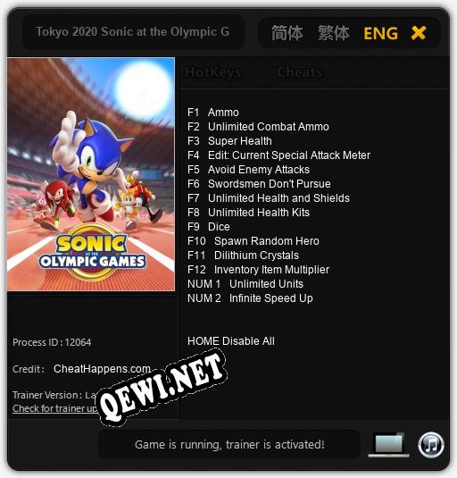 Tokyo 2020 Sonic at the Olympic Games: Трейнер +14 [v1.3]